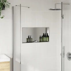 Plomberie-vidaXL Niche de douche argenté brossé 62x32x9 cm acier inoxydable