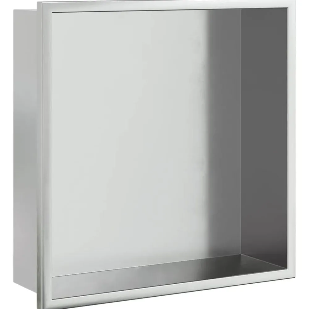 Plomberie-vidaXL Niche de douche argenté brossé 32x32x9 cm acier inoxydable