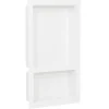 vidaXL Niche de douche avec 2 compartiments Blanc brillant 41x69x9 cm