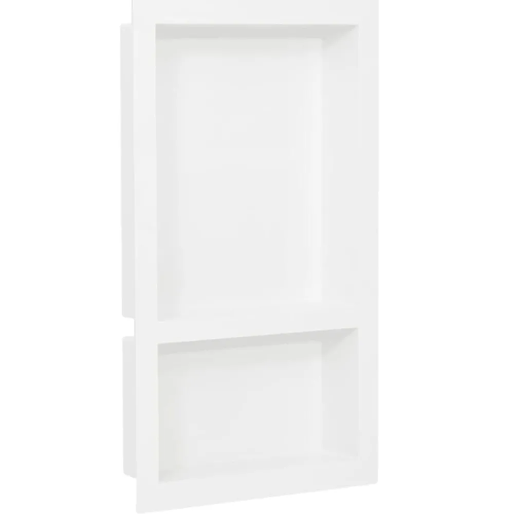 vidaXL Niche de douche avec 2 compartiments Blanc brillant 41x69x9 cm