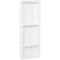 Plomberie-vidaXL Niche de douche avec 3 compartiments Blanc brillant 41x99x9 cm