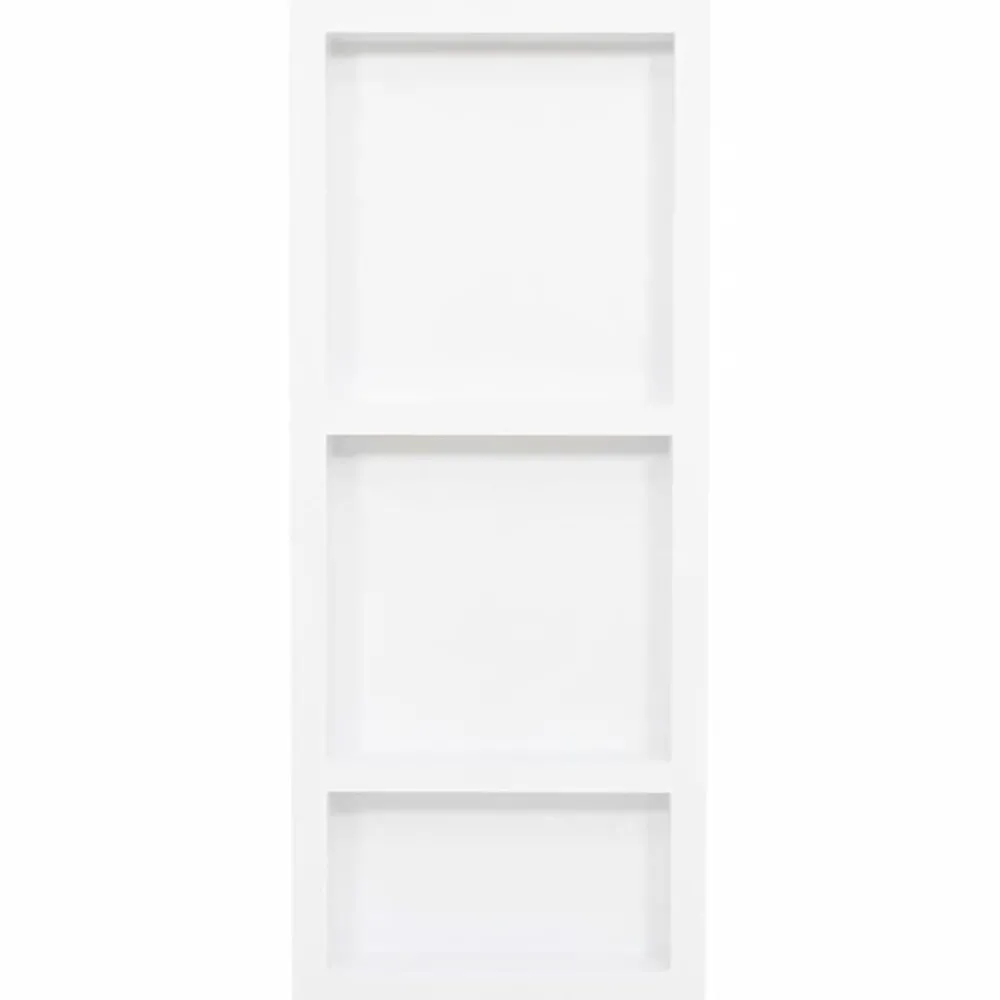 Plomberie-vidaXL Niche de douche avec 3 compartiments Blanc brillant 41x99x9 cm