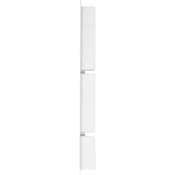 Plomberie-vidaXL Niche de douche avec 3 compartiments Blanc brillant 41x99x9 cm
