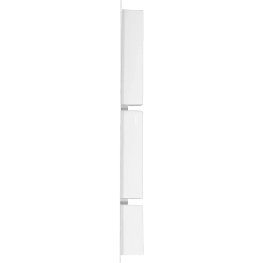 Plomberie-vidaXL Niche de douche avec 3 compartiments Blanc brillant 41x99x9 cm