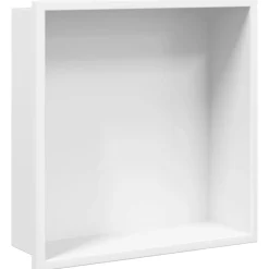 Plomberie-vidaXL Niche de douche blanc mat 32x32x9 cm acier inoxydable