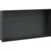 vidaXL Niche de douche noir mat 62x32x9 cm acier inoxydable