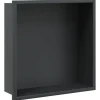 Plomberie-vidaXL Niche de douche noir mat 32x32x9 cm acier inoxydable