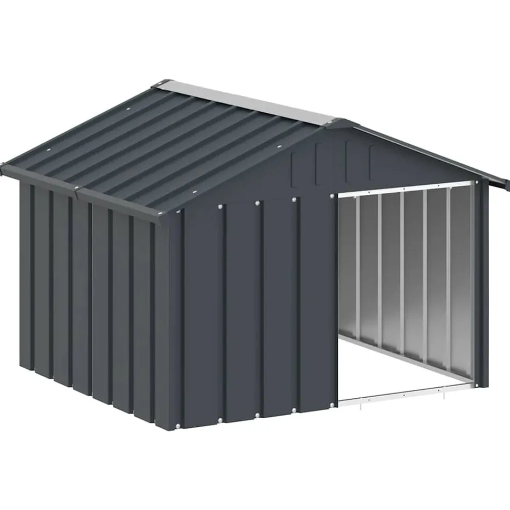vidaXL Niche pour chien 116,5x103x81,5 cm Acier galvanisé