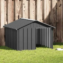 vidaXL Niche pour chien 116,5x103x81,5 cm Acier galvanisé