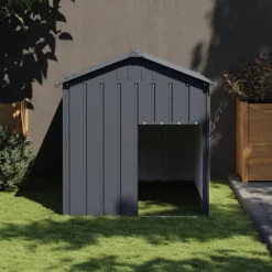 Articles Pour Animaux De Compagnie-vidaXL Niche pour chien avec toit anthracite acier galvanisé