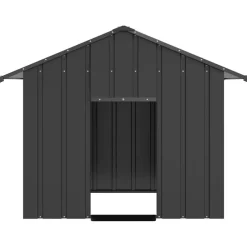 Articles Pour Animaux De Compagnie-vidaXL Niche pour chien avec toit noir 131x101x102 cm acier galvanisé Anthracite