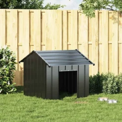 vidaXL Niche pour chien avec toit noir 85x107x81 cm acier galvanisé