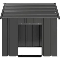 vidaXL Niche pour chien avec toit noir 85x107x81 cm acier galvanisé