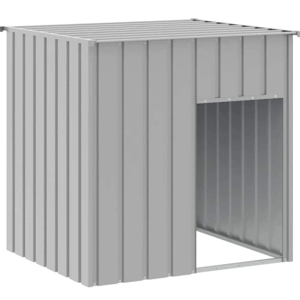 vidaXL Niche pour chien avec toit 110 x 103 x 109 cm Acier galvanisé