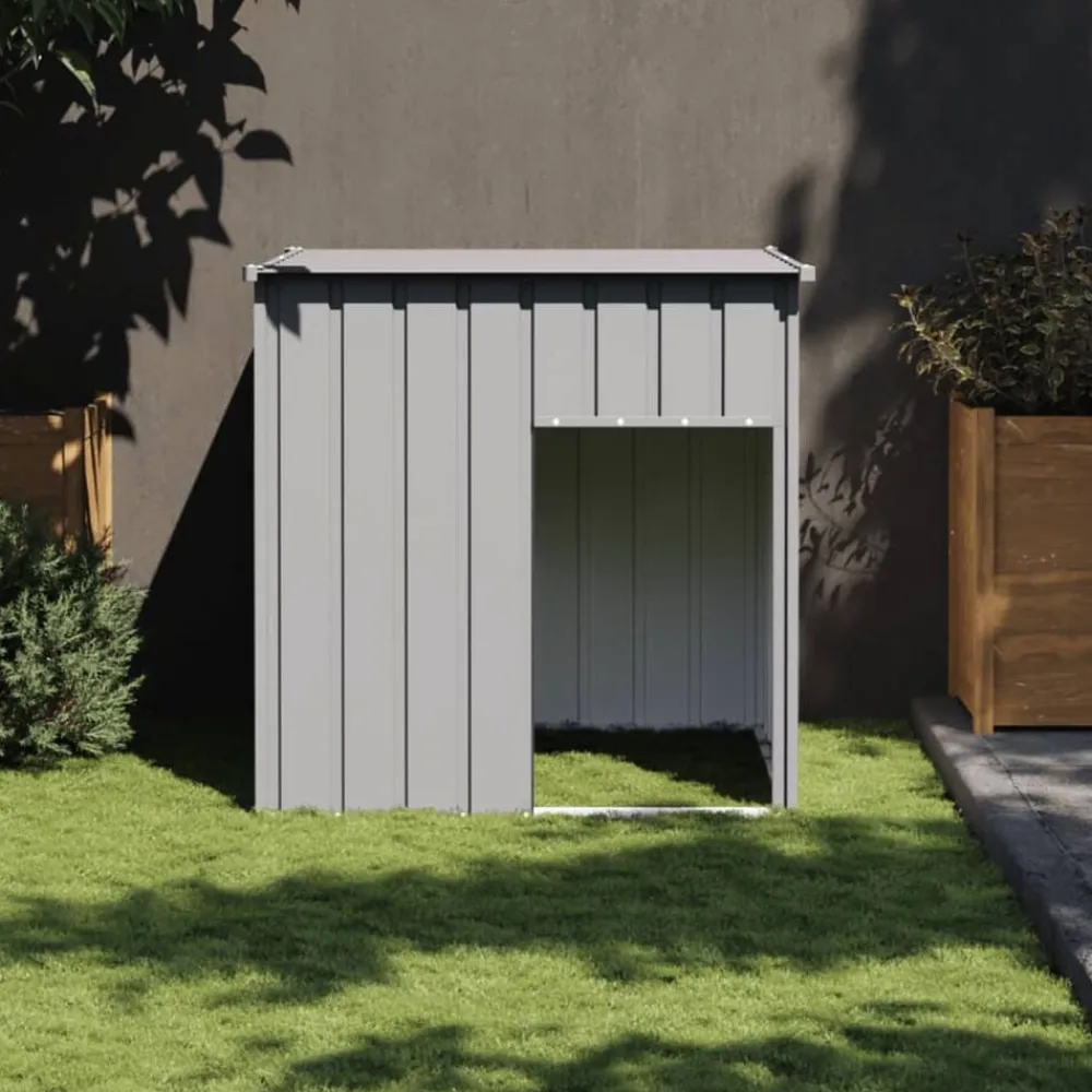 vidaXL Niche pour chien avec toit 110 x 103 x 109 cm Acier galvanisé