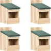 Décorations-vidaXL Nichoirs 4 pcs 12x16x20 cm Bois de sapin