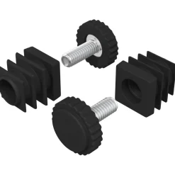 Accessoires De Quincaillerie-vidaXL Niveleurs de meubles Réglable 2 pcs Noir M6 PP