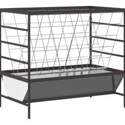 vidaXL Nourrisseur pour Animaux Argent 100 x 60 x 90 cm