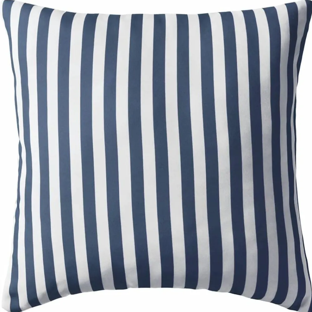 vidaXL Oreiller d'extérieur lot de 2 Impression rayure 45 x 45 cm Bleu