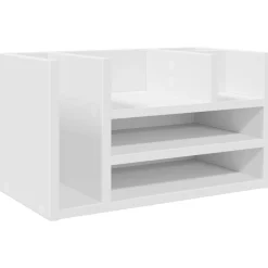 Fournitures De Bureau-vidaXL Organisateur de bureau 44,5x24x25 cm bois d'ingénierie Blanc