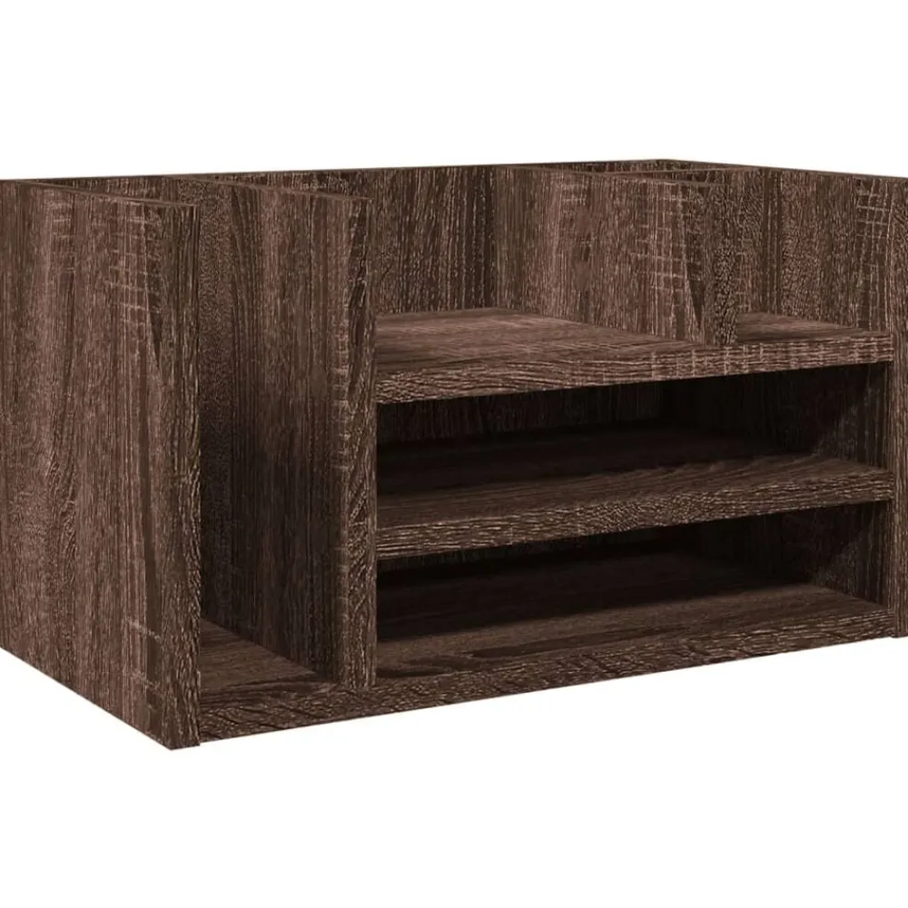 Fournitures De Bureau-vidaXL Organisateur de bureau chêne marron bois d'ingénierie Chêne marron