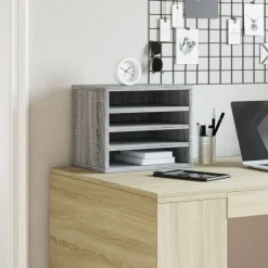 Fournitures De Bureau-vidaXL Organisateur de bureau 36x26x29,5 cm Sonoma gris