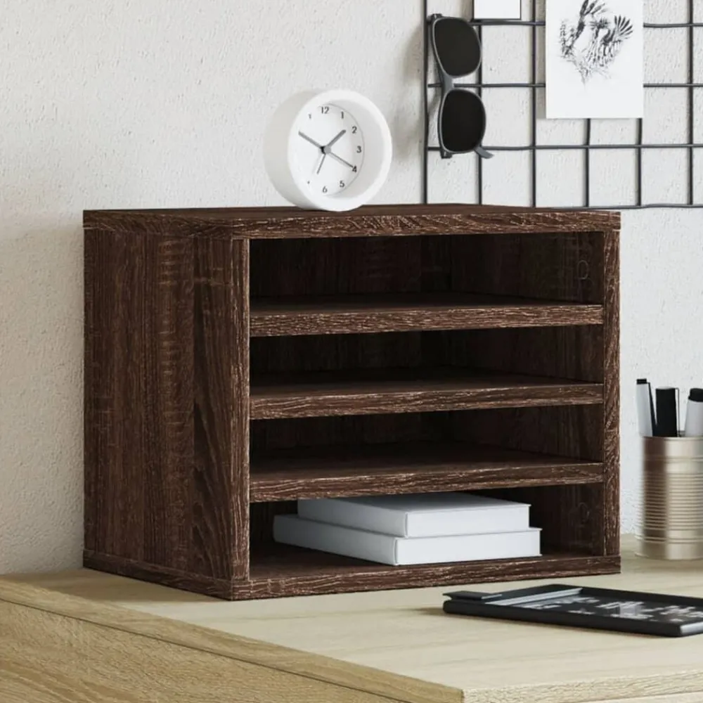 Fournitures De Bureau-vidaXL Organisateur de bureau chêne marron 36x26x29,5 cm Chêne marron
