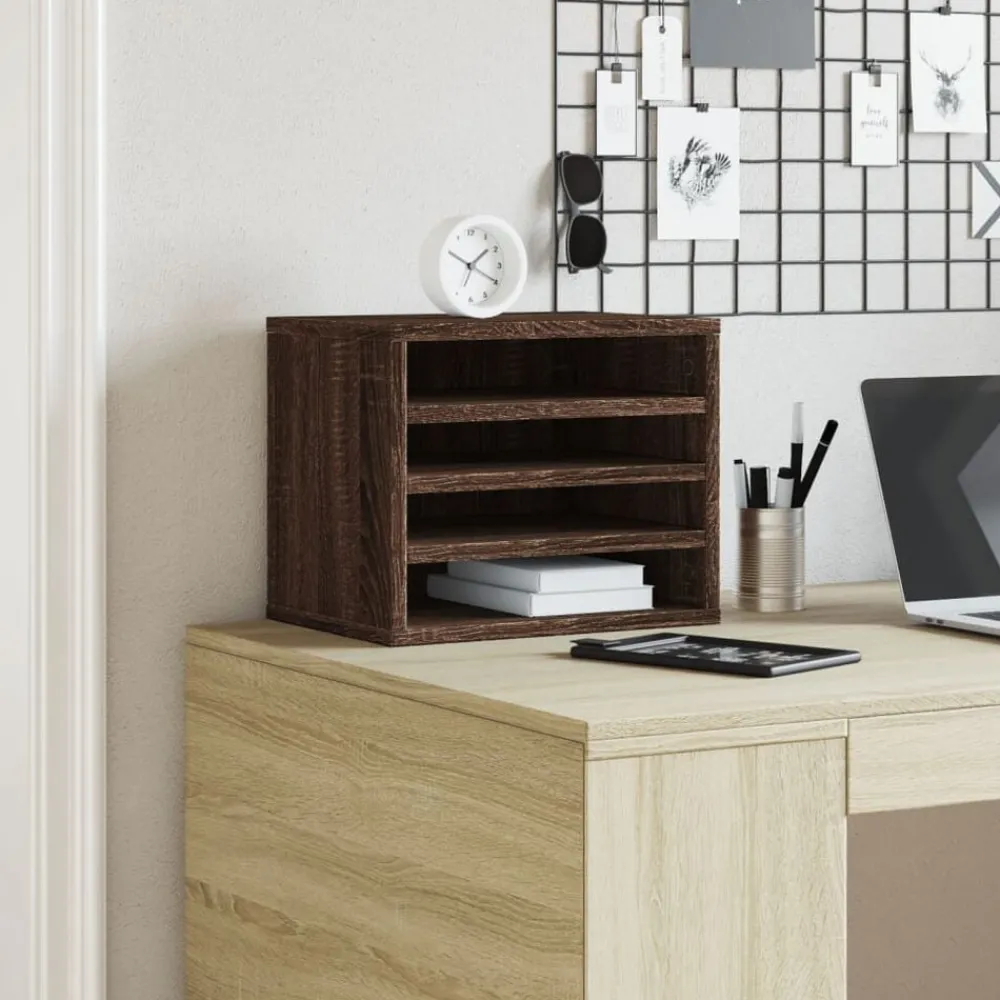 Fournitures De Bureau-vidaXL Organisateur de bureau chêne marron 36x26x29,5 cm Chêne marron