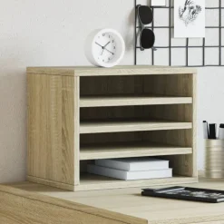 Fournitures De Bureau-vidaXL Organisateur de bureau chêne sonoma 36x26x29,5 cm Ch&ecirc;ne sonoma