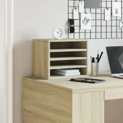 Fournitures De Bureau-vidaXL Organisateur de bureau chêne sonoma 36x26x29,5 cm Chêne sonoma