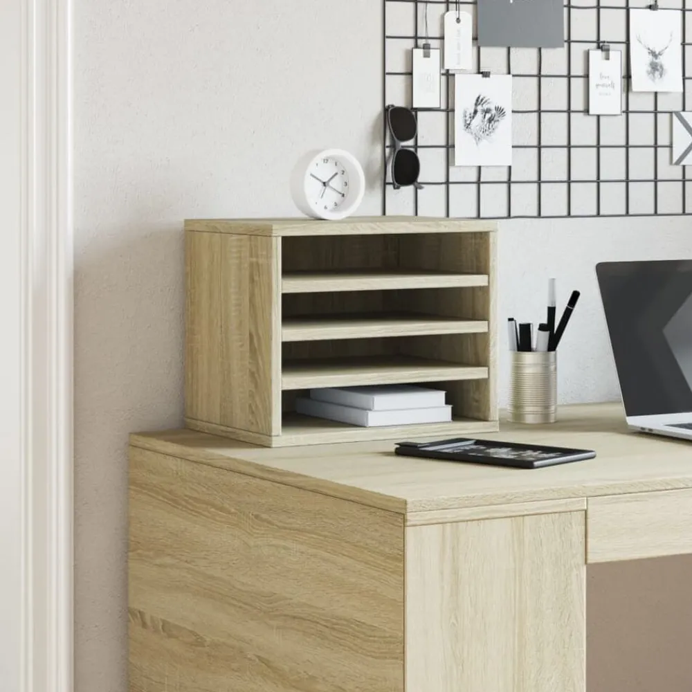 Fournitures De Bureau-vidaXL Organisateur de bureau chêne sonoma 36x26x29,5 cm Chêne sonoma