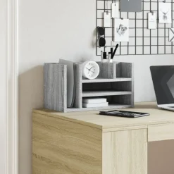 vidaXL Organisateur de bureau 44,5x24x25cm bois ingénierie