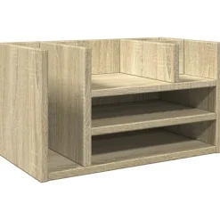 Fournitures De Bureau-vidaXL Organisateur de bureau chêne sonoma bois d'ingénierie Ch&ecirc;ne sonoma