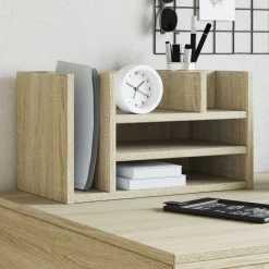 Fournitures De Bureau-vidaXL Organisateur de bureau chêne sonoma bois d'ingénierie Ch&ecirc;ne sonoma
