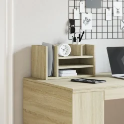 Fournitures De Bureau-vidaXL Organisateur de bureau chêne sonoma bois d'ingénierie Chêne sonoma