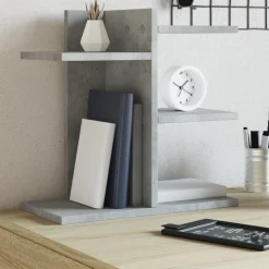 Fournitures De Bureau-vidaXL Organisateur de bureau 42x21,5x42 cm bois ingénierie Gris béton