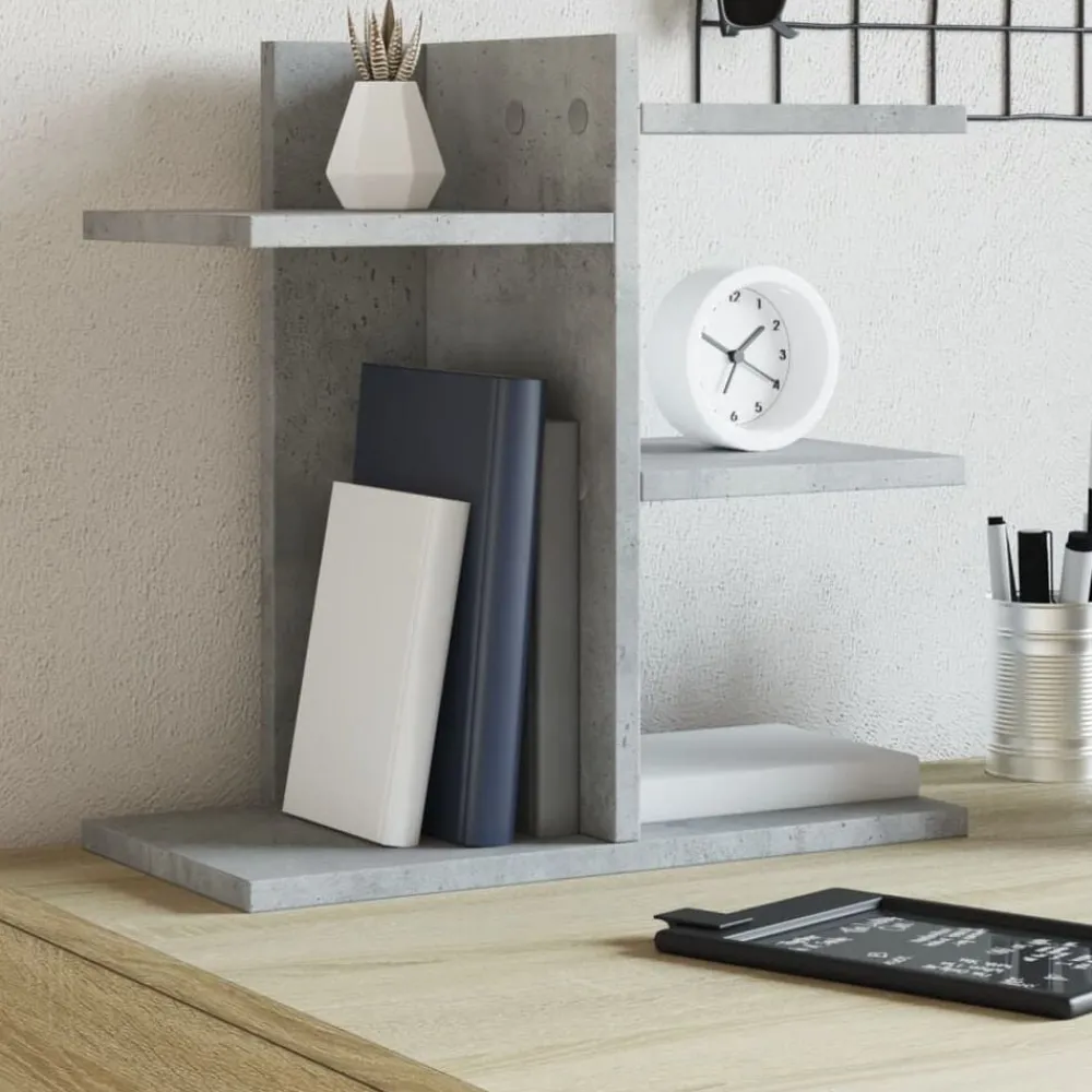 Fournitures De Bureau-vidaXL Organisateur de bureau 42x21,5x42 cm bois ingénierie Gris béton