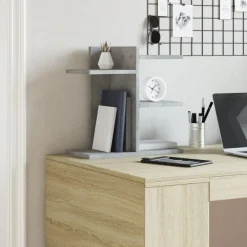 Fournitures De Bureau-vidaXL Organisateur de bureau 42x21,5x42 cm bois ingénierie Gris béton