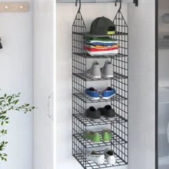 Produits Ménagers-vidaXL Organisateur de placard suspendu avec 7 étagères