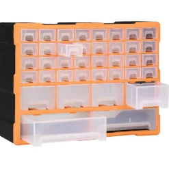 vidaXL Organisateur multi-tiroirs avec 38 tiroirs 52x16x37,5 cm