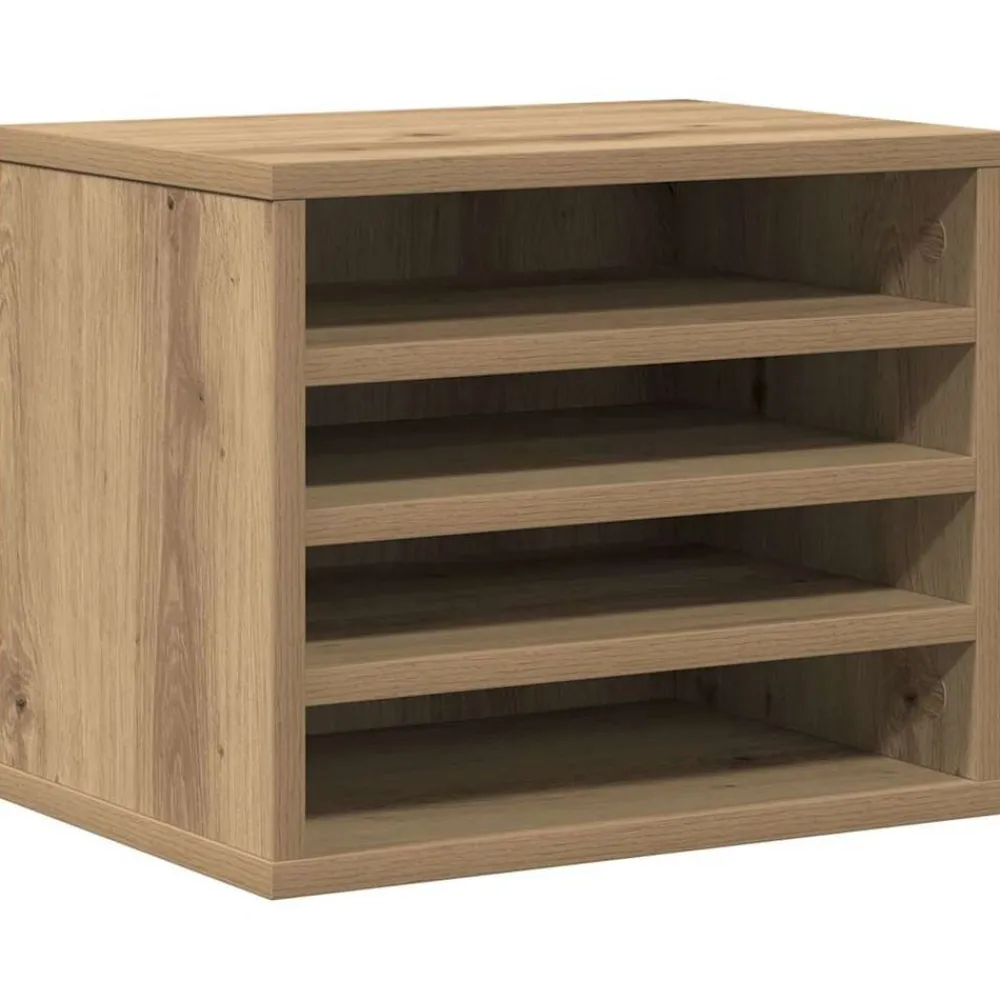 vidaXL Organiseur de bureau Chêne artisanal 36 x 26 x 29,5 cm