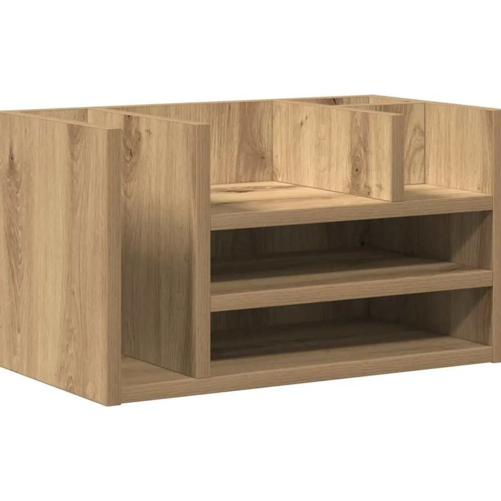 Fournitures De Bureau-vidaXL Organiseur de bureau Chêne noir 44,5 x 24 x 25 cm Chêne noir
