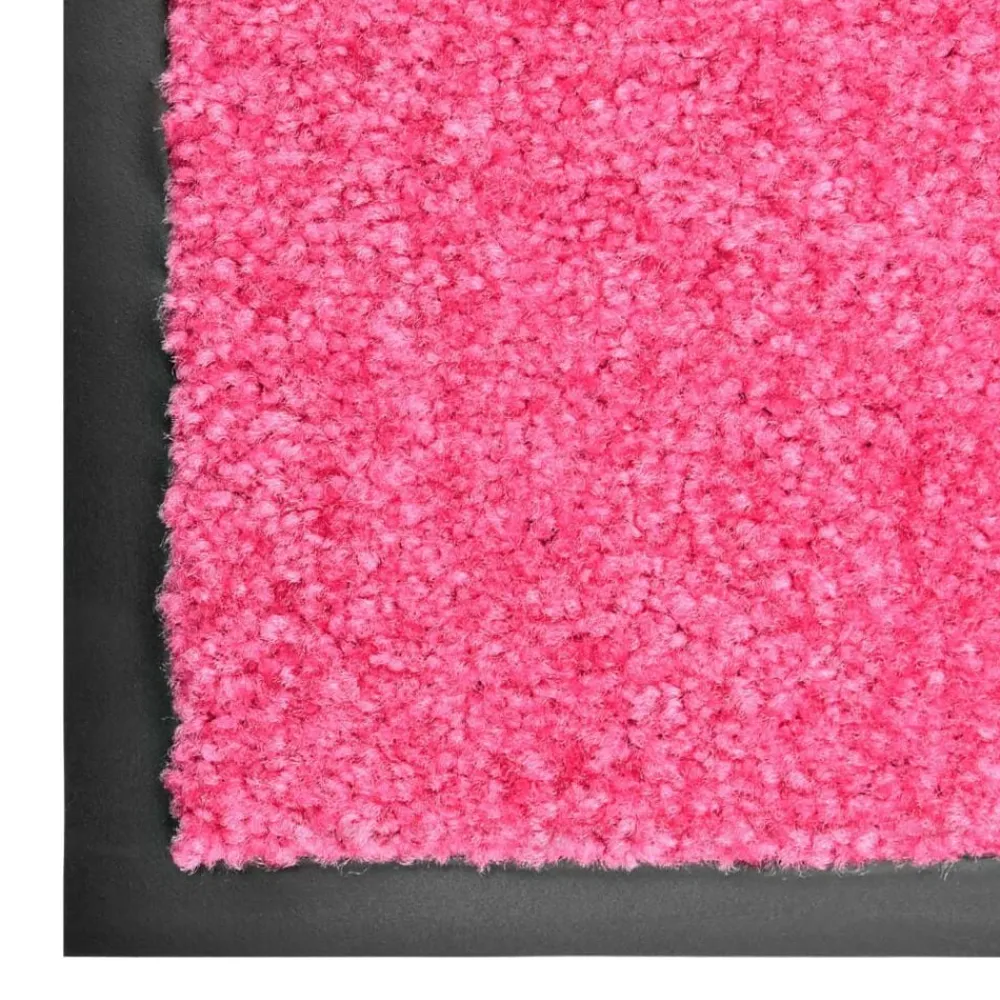 Décorations-vidaXL Paillasson lavable 40x60 cm Rose