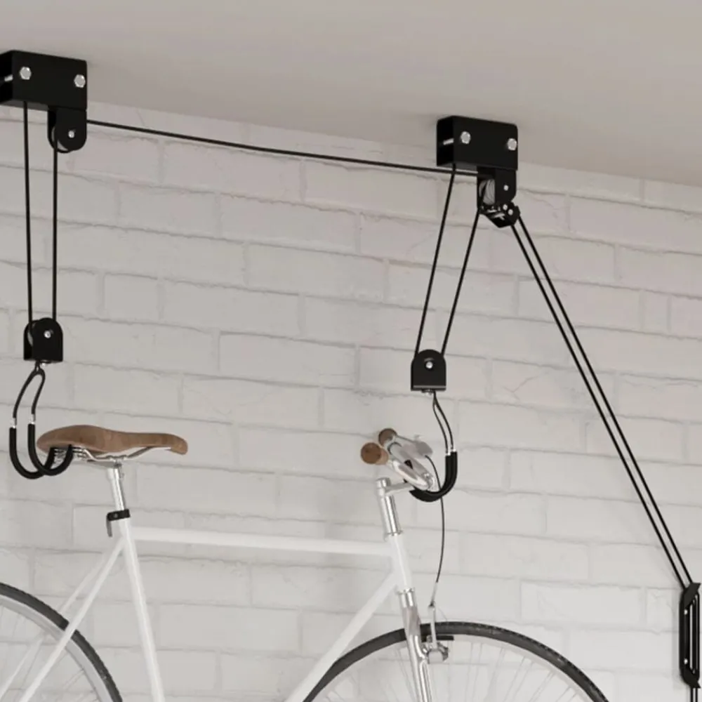 vidaXL Palan à vélo avec support de plafond 57 kg
