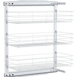 vidaXL Panier à 3 niveaux métallique de cuisine 47x25x56 cm