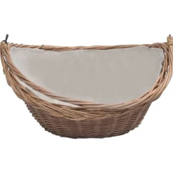 vidaXL Panier à bois de chauffage avec poignée 57x46,5x52 cm Marron