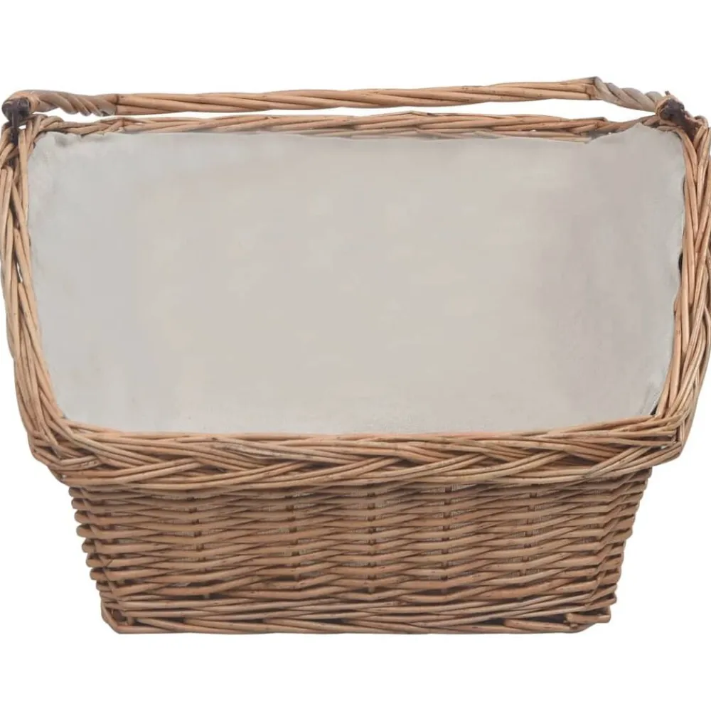 Accessoires Pour Cheminées & Poêles À Bois-vidaXL Panier à bois de chauffage avec poignée 61,5x46,5x58 cm Marron