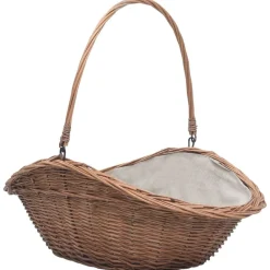 vidaXL Panier à bois de chauffage avec poignée 60x44x55 cm Saule