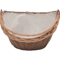 vidaXL Panier à bois de chauffage avec poignée 60x44x55 cm Saule