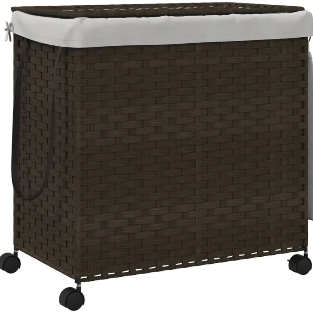 vidaXL Panier à linge avec roulettes 60x35x60,5 cm